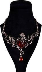 Ketting Zilver met Rozen en Hart Luxe