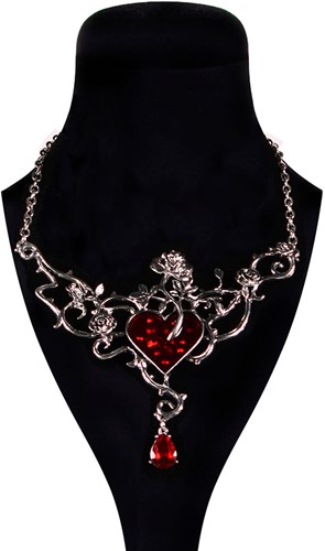 Ketting Zilver met Rozen en Hart Luxe