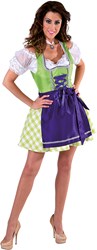 Dirndl Edelweiss Limoen Groen/Paars