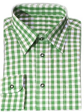 Luxe Groen Tiroler Overhemd (katoen en polyester)
