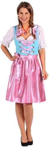 Dirndl Jurk Laura Turquoise/Roze