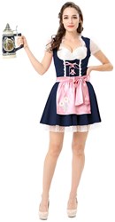 Donkerblauw-Roze Dirndl Gabrielle 