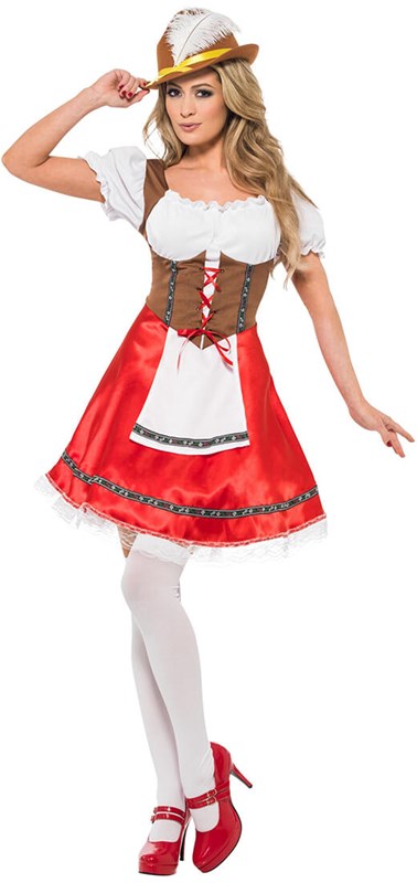 Jurkje Sexy Dirndl Rood-Bruin (1)