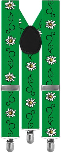 Groene Edelweiss Bretels