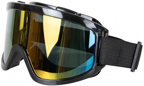 Zwarte Skibril met Regenboog Olieglas