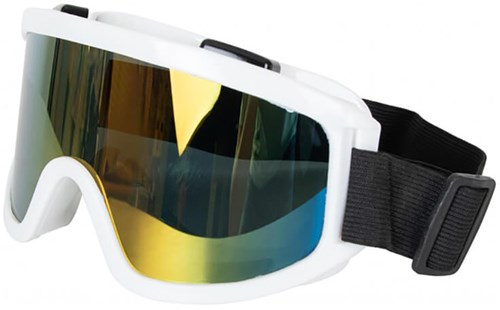 Oranje Skibril met Regenboog Olieglas