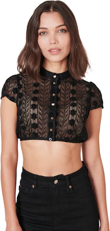 Dirndl Blouse Lavina Zwart (3)