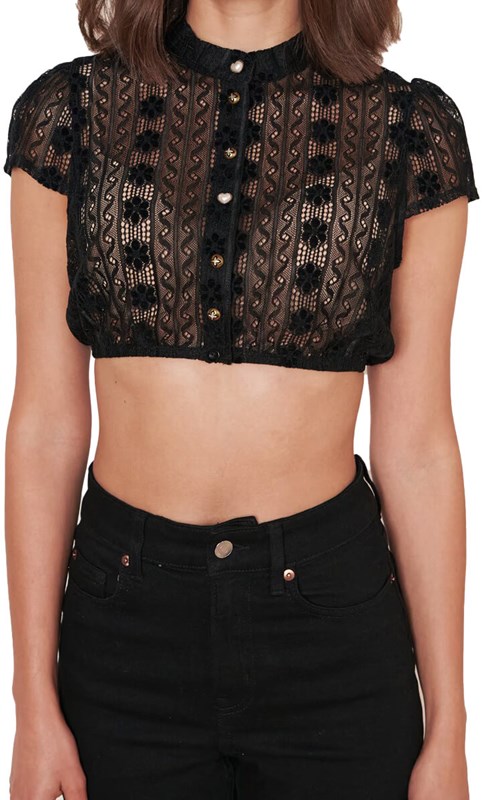 Dirndl Blouse Lavina Zwart (4)