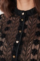 Dirndl Blouse Lavina Zwart (detail)