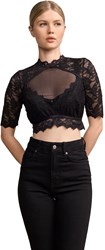 Jarla Dirndl Blouse Zwart