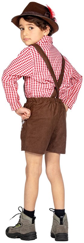Kinder Tiroler Broek Bruin (achterkant)