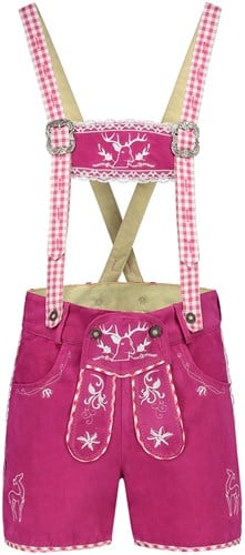 Lederhose voor Dames Suede Pink