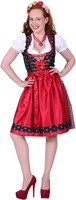 Dirndl Zwart/Rood Sarah