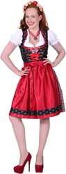 Dirndl Zwart/Rood Sarah