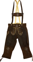 Lederhose Kniebund Smokey Bruin Heren (wildleer) 