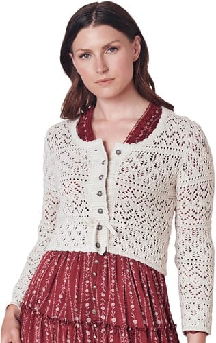 Trachten Vest Ameline Dames Ecru