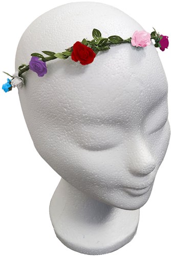 Multi Bloemenhaarband met Papieren Bloemen 