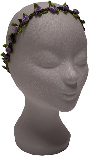 Bloemen Haarbandje Paars Satijn