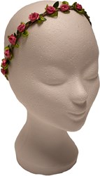 Bloemen Haarbandje Pink Satijn
