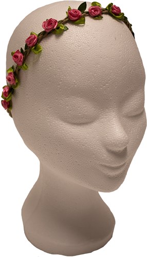 Bloemen Haarbandje Pink Satijn