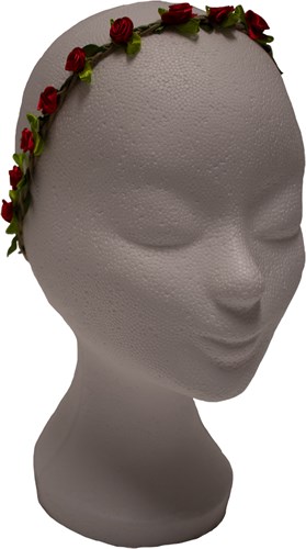 Bloemen Haarbandje Rood Satijn