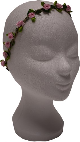 Bloemen Haarbandje Roze Satijn