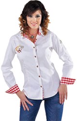Witte Dames Tirolerblouse