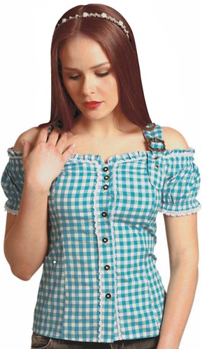 Luxe Tiroler Blouse Turquoise Anne