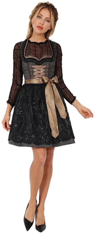 Dirndl Taina Zwart-Goud (50cm) (4)
