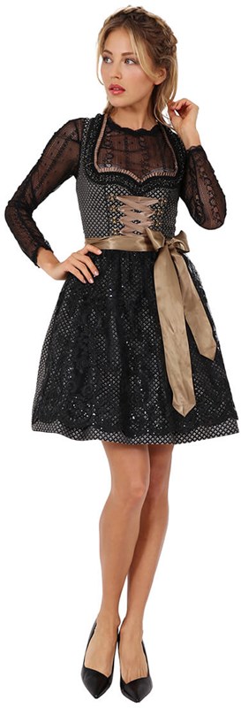 Dirndl Taina Zwart-Goud (50cm) (5)