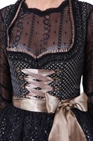 Dirndl Taina Zwart-Goud (50cm) (detail borst)