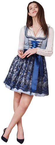Lida Dirndl Blauw (50cm) - 2dlg.