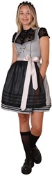 Nadira Dirndl Zilver-Zwart (50cm)