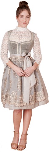 Luxe Dirndl Aurea Grijs (60cm) - 2dlg
