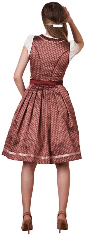Dirndl Alica Bordeaux (60cm) (achterkant)