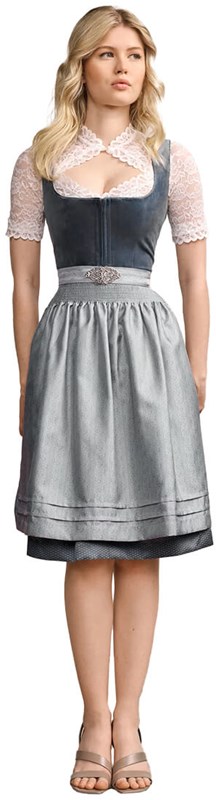 Aurela Dirndl Blauw Luxe (60cm) - 2dlg