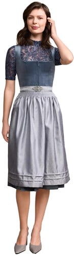 Aurela Dirndl Blauw Luxe (70cm) - 2dlg