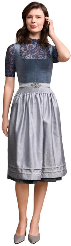 Aurela Dirndl Blauw Luxe (70cm) - 2dlg