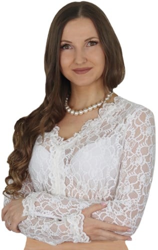 Lange Mouwen Dirndl Blouse Wit Kant 