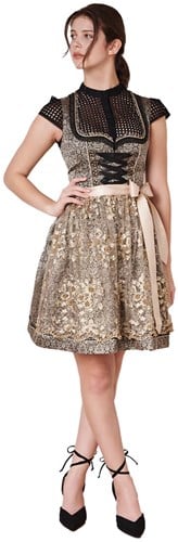 Yasemin Dirndl Goud-Zwart (50cm) - 2dlg.
