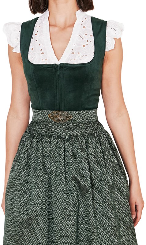 Dirndl Alisha Donkergroen Luxe (50cm) - 2dlg (detail 1)