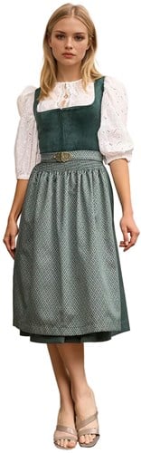 Alisha Dirndl Donkergroen Luxe (70cm) - 2dlg