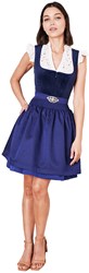 Alisha Dirndl Blauw Luxe (50cm) - 2dlg