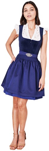 Alisha Dirndl Blauw Luxe (50cm) - 2dlg