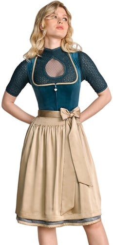 Luxe Dirndl Dena Turquoise (60cm) - 2dlg