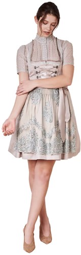 Dirndl Nathi Beige-Grijs (50cm) - 2dlg.