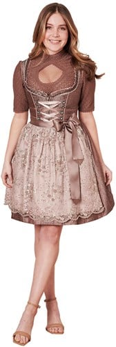 Luxe Dirndl Delina Bruin (50cm) - 2dlg