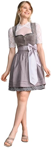 Luxe Dirndl Elora grijs (50cm) - 2dlg.