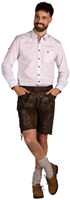 Geitenleren Lederhose Tobias Donkerbruin met Riem