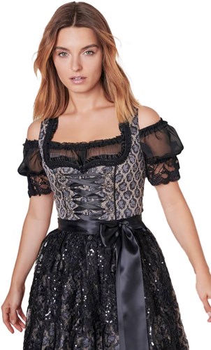 Dirndl Lonie Zwart (50cm) (detail)